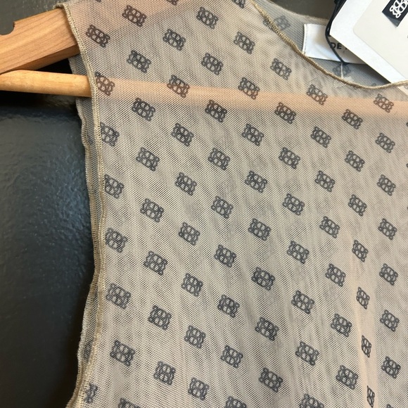 De Rococo M NWT completely sheer maxi Tan Sleeveless Dress - Picture 3 of 15